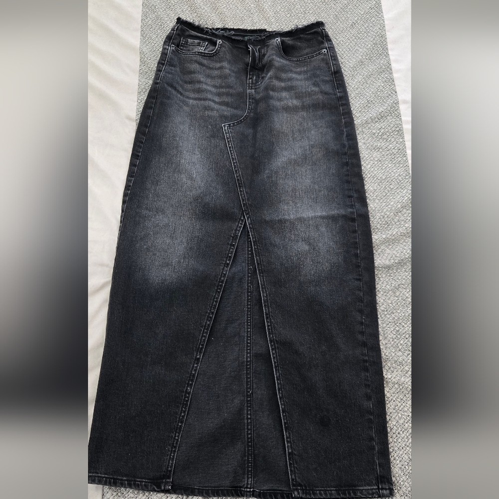 Wild Fable Black Denim Maxi Skirt